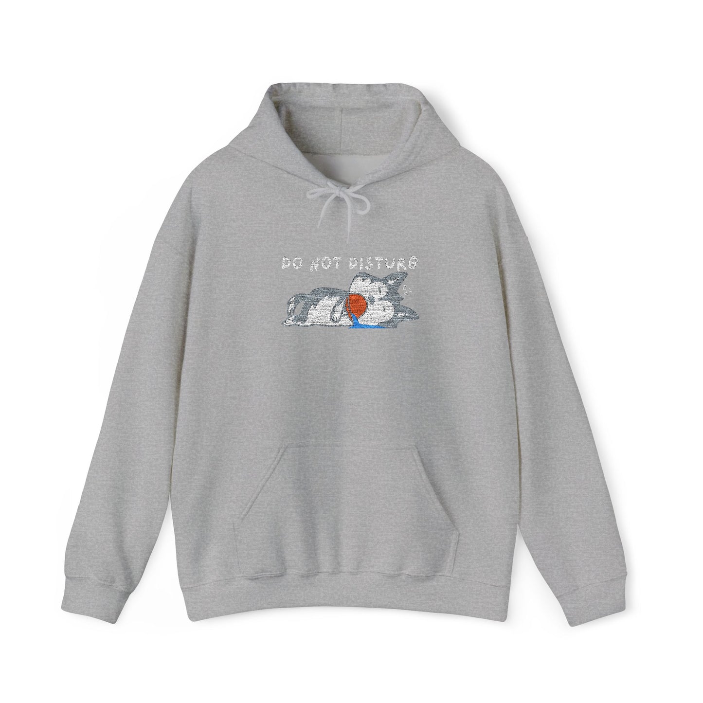 Do Not Disturb Cute Dog Sleeping Embroidered Hooded Sweatshirt