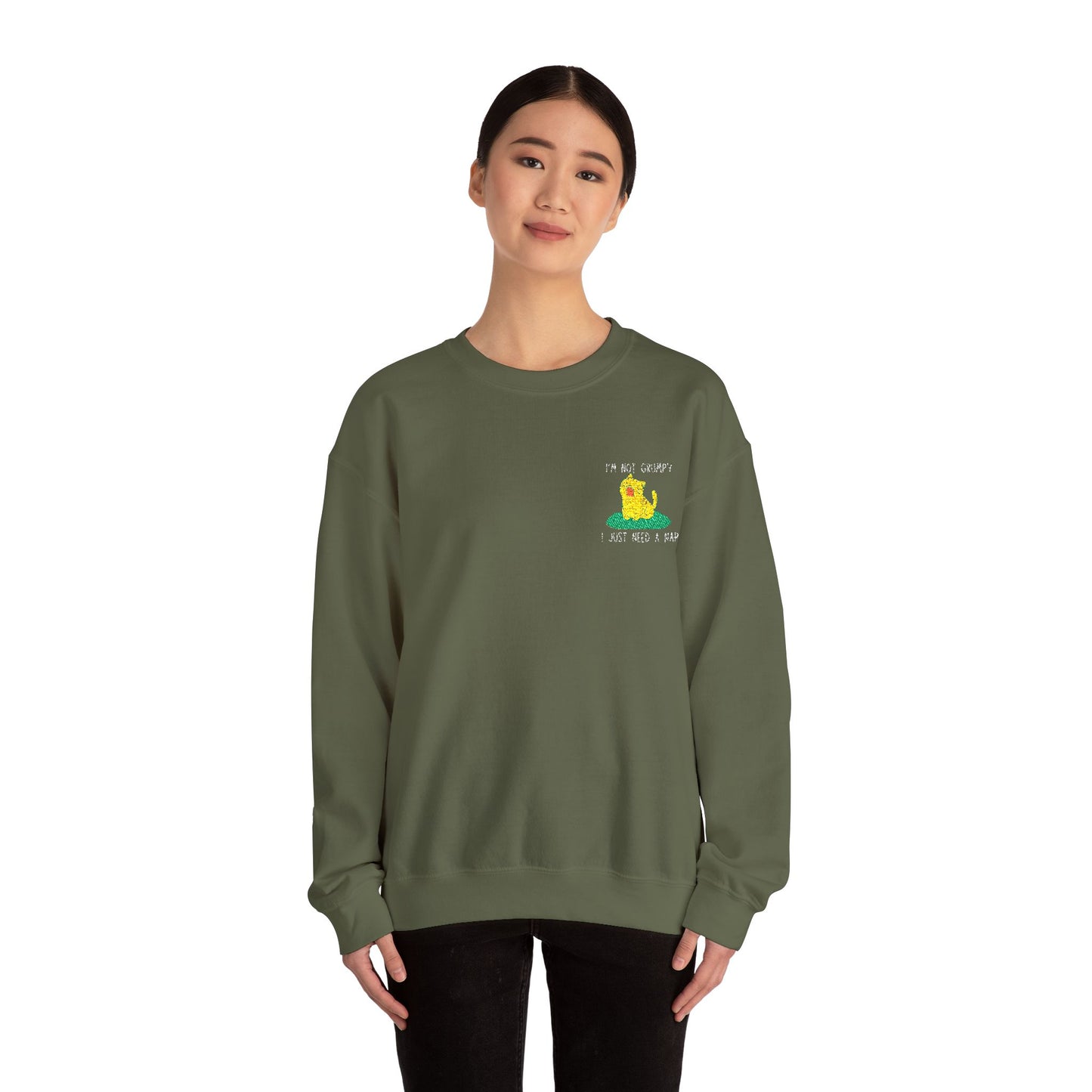 I'm not grumpy, I'm just tired Sweatshirt, Cozy Unisex Crewneck, Perfect for Gifts, Lounging, Casual Outfits, Spring & Fall Wear