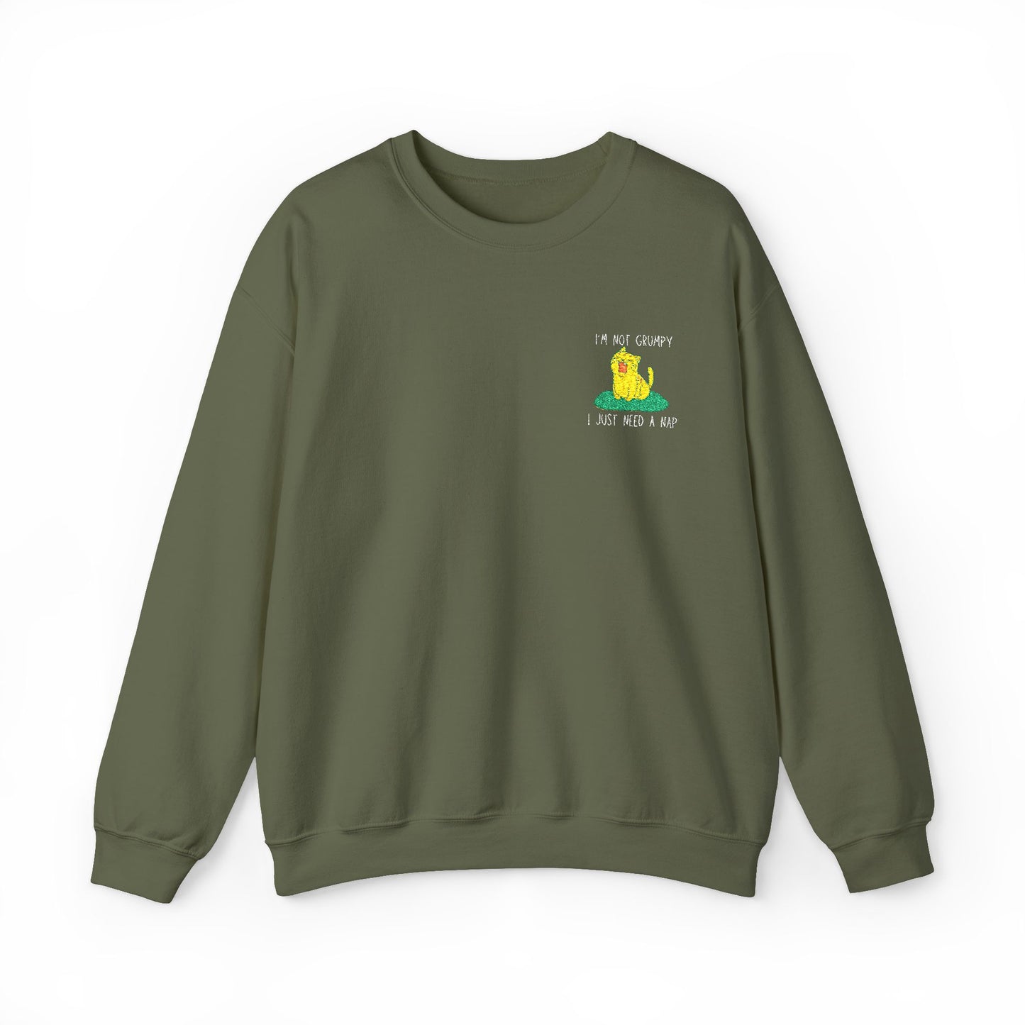 I'm not grumpy, I'm just tired Sweatshirt, Cozy Unisex Crewneck, Perfect for Gifts, Lounging, Casual Outfits, Spring & Fall Wear