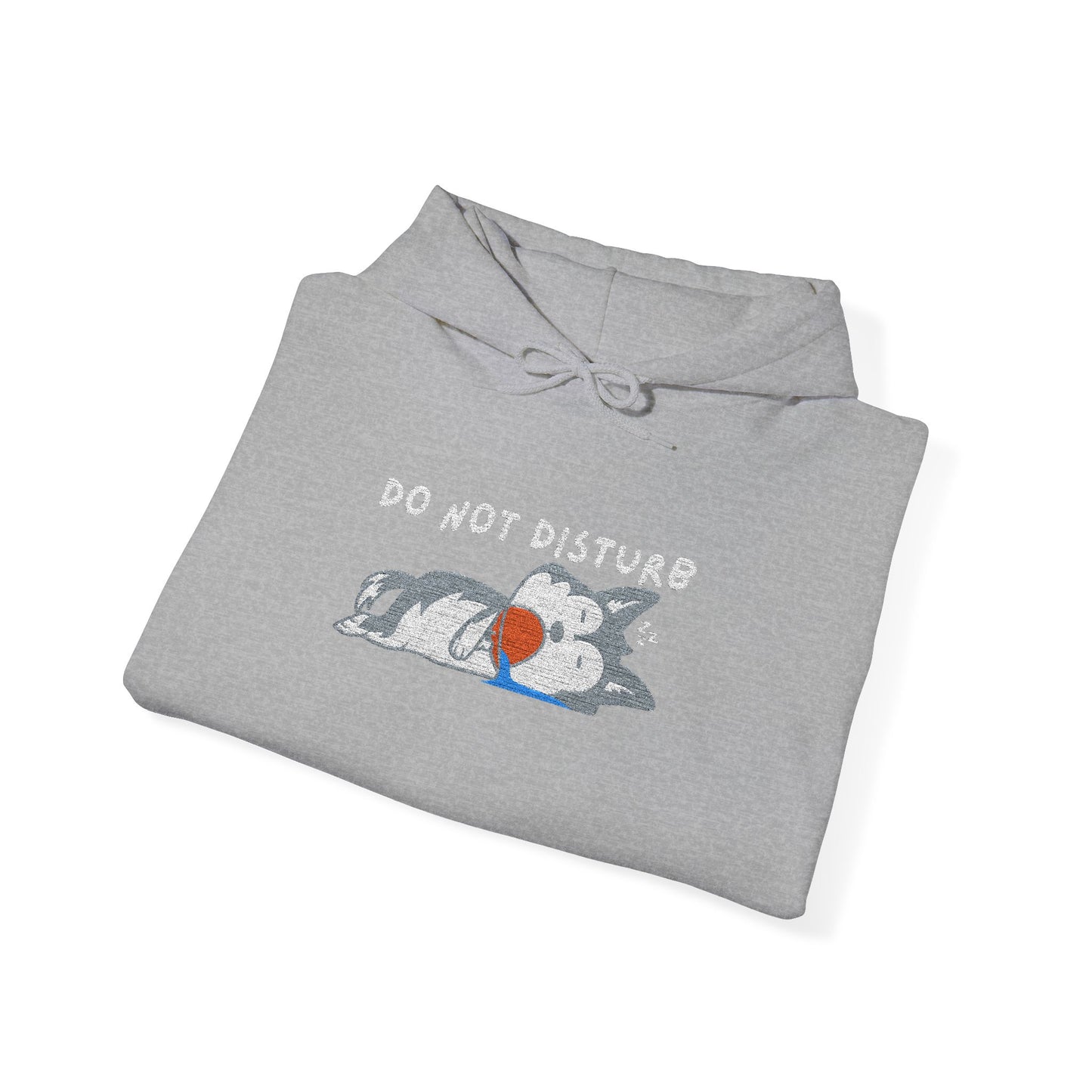 Do Not Disturb Cute Dog Sleeping Embroidered Hooded Sweatshirt