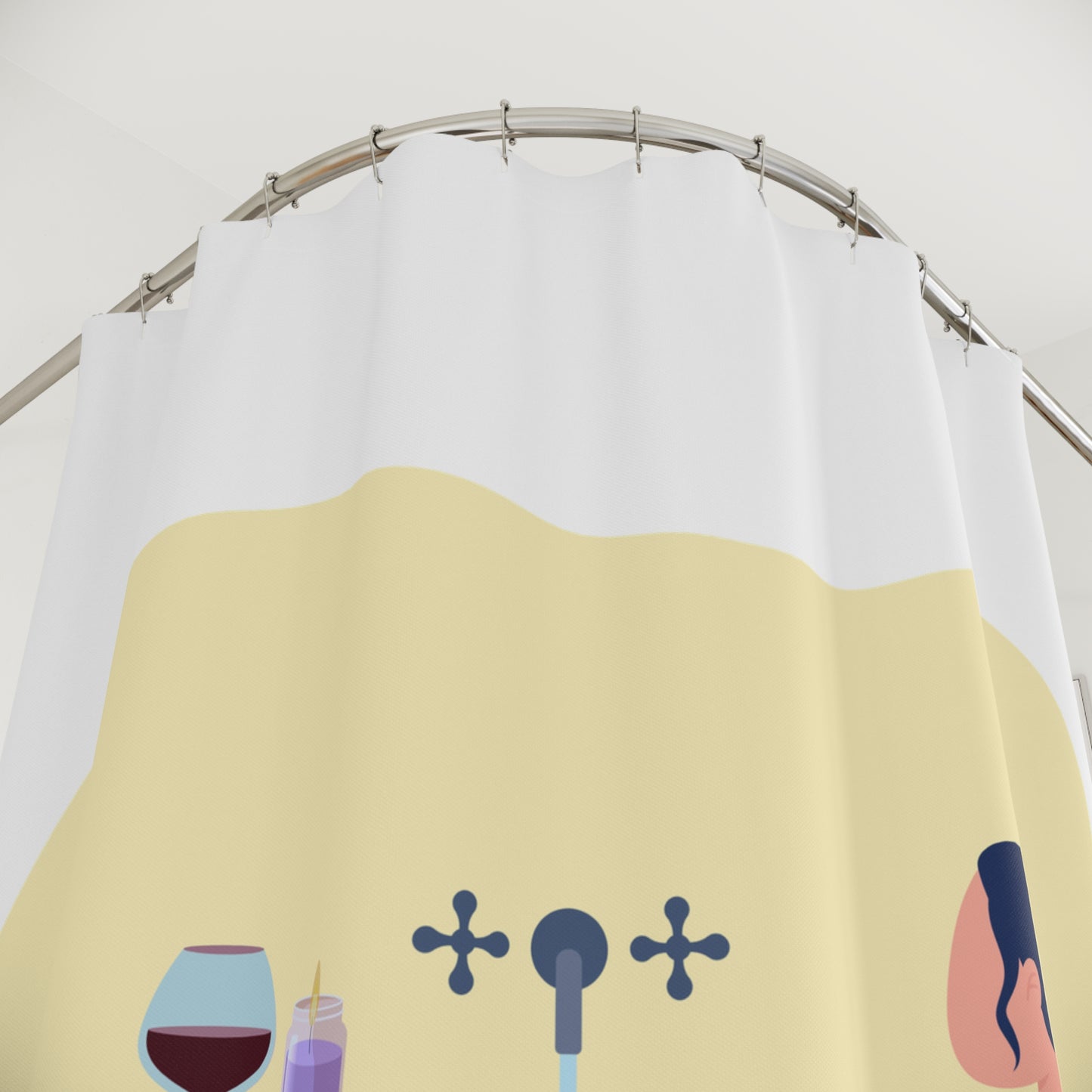 Relaxing Spa-Inspired Shower Curtain, Bathtub Decor, Modern Bathroom Accessory, Self-Care Gift, Fun Bathroom Makeover