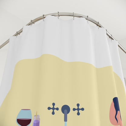 Relaxing Spa-Inspired Shower Curtain, Bathtub Decor, Modern Bathroom Accessory, Self-Care Gift, Fun Bathroom Makeover