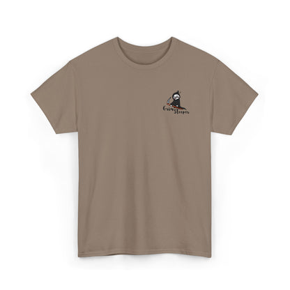 Grim Sleeper Embroidered Unisex Tee, Cool Halloween Cotton T-Shirt