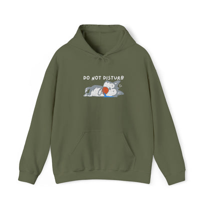 Do Not Disturb Cute Dog Sleeping Embroidered Hooded Sweatshirt