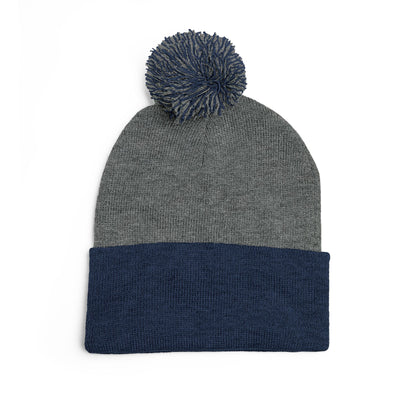 Cozy Pom-Pom Knit Cap, Winter Hat, Embroidered Beanie, Gift for Her, Outdoor Accessories, Holiday Essentials