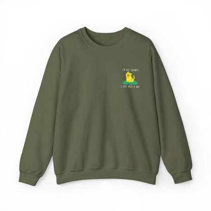 I'm not grumpy, I'm just tired Sweatshirt, Cozy Unisex Crewneck, Perfect for Gifts, Lounging, Casual Outfits, Spring & Fall Wear
