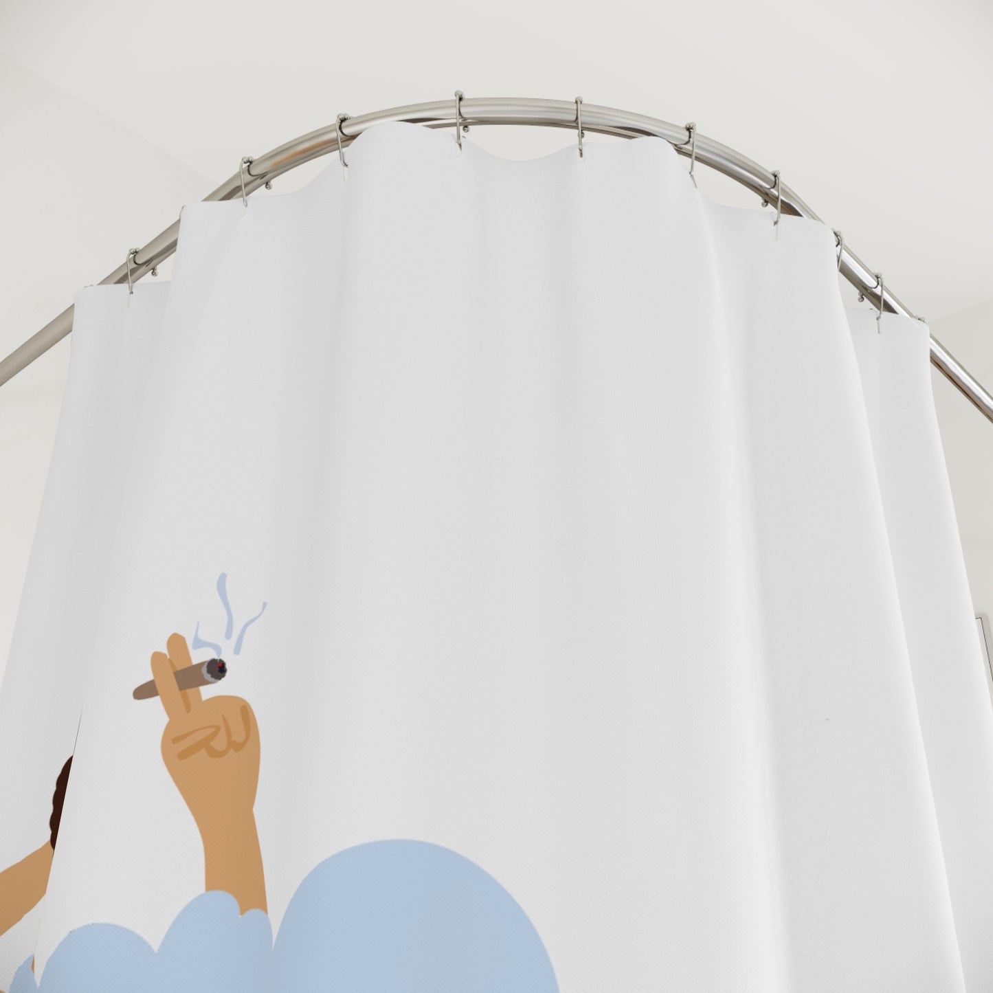 Relaxing Bathtub Shower Curtain, Fun Bathroom Decor, Gift for Him, Unique Home Accent, Quirky Gift Idea