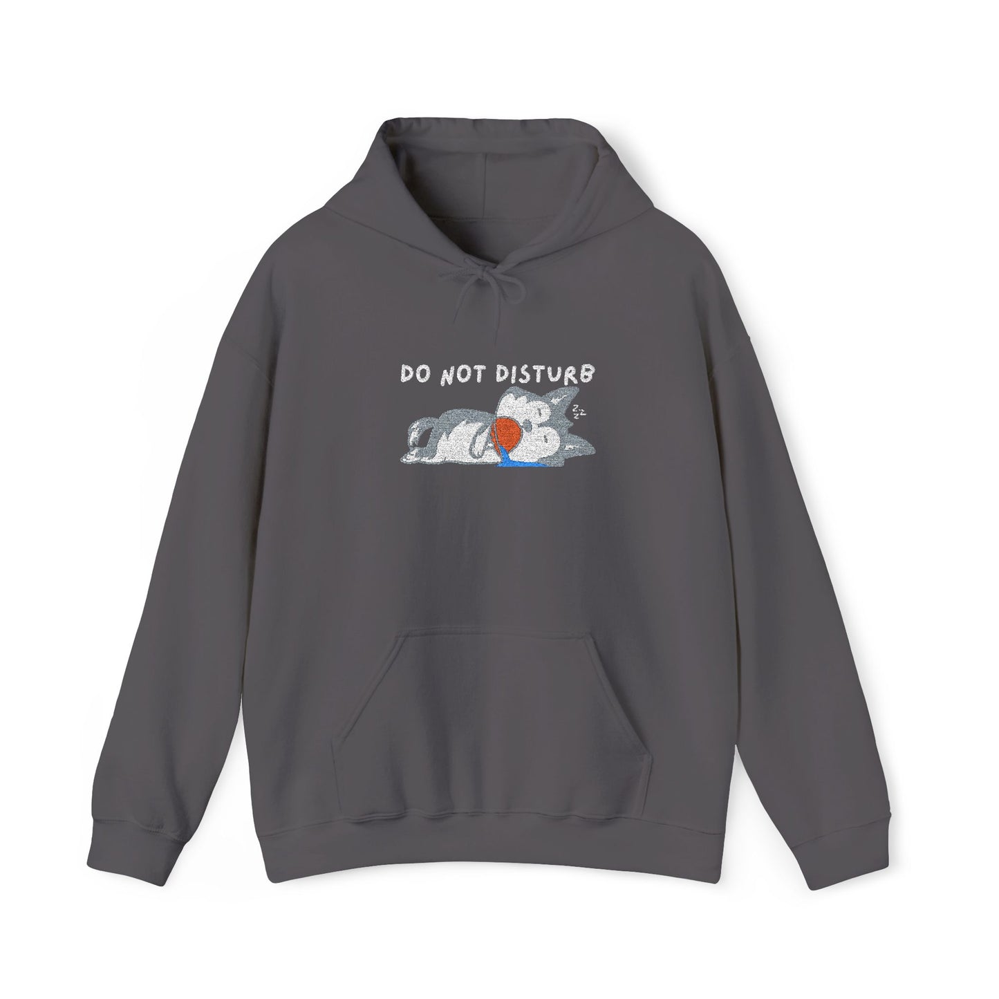 Do Not Disturb Cute Dog Sleeping Embroidered Hooded Sweatshirt