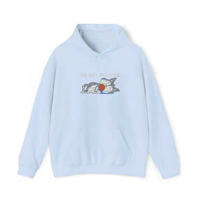 Do Not Disturb Cute Dog Sleeping Embroidered Hooded Sweatshirt