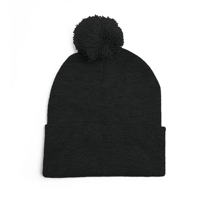 Cozy Pom-Pom Knit Cap, Winter Hat, Embroidered Beanie, Gift for Her, Outdoor Accessories, Holiday Essentials