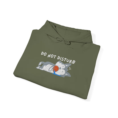 Do Not Disturb Cute Dog Sleeping Embroidered Hooded Sweatshirt