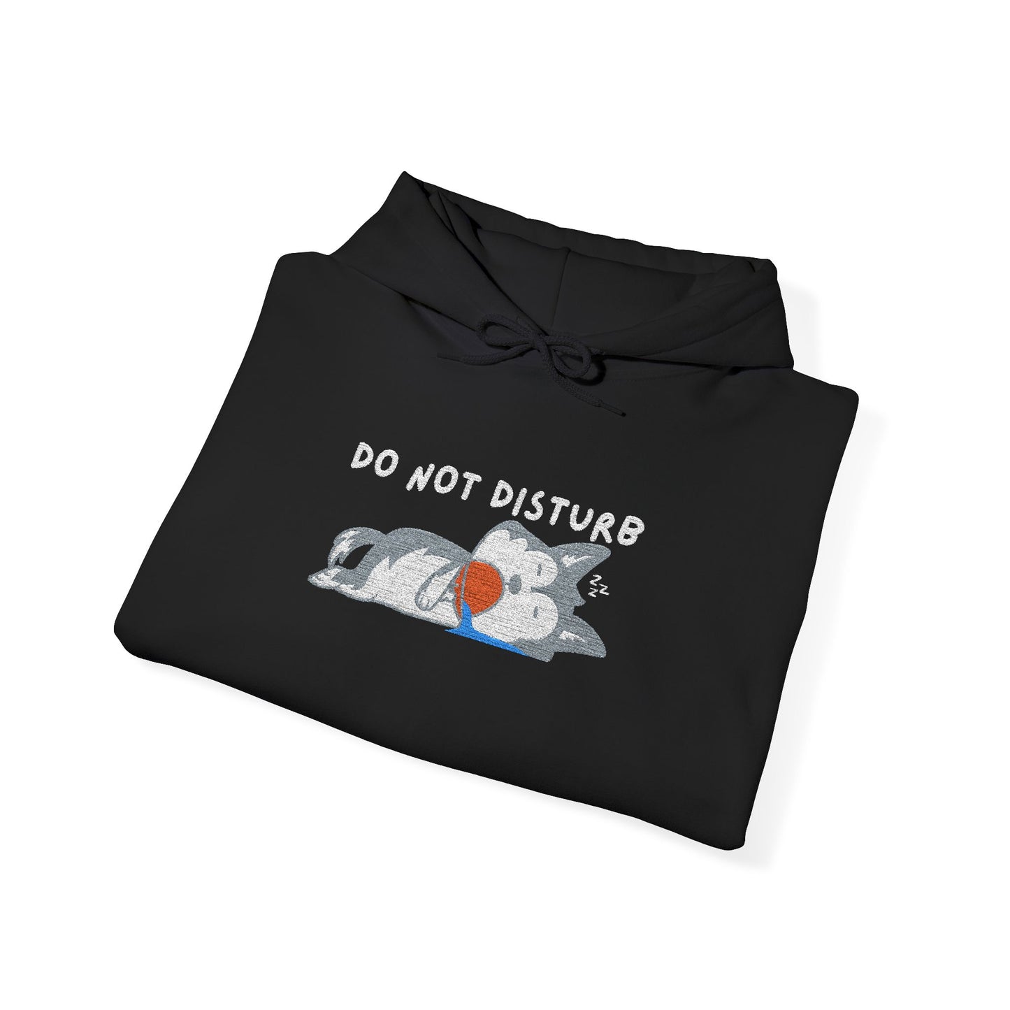 Do Not Disturb Cute Dog Sleeping Embroidered Hooded Sweatshirt
