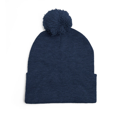Cozy Pom-Pom Knit Cap, Winter Hat, Embroidered Beanie, Gift for Her, Outdoor Accessories, Holiday Essentials