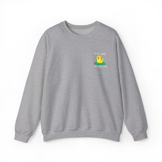 I'm not grumpy, I'm just tired Sweatshirt, Cozy Unisex Crewneck, Perfect for Gifts, Lounging, Casual Outfits, Spring & Fall Wear