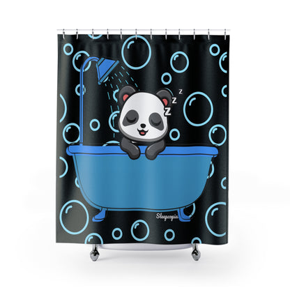 Sleepy Panda Shower Curtain, Bathroom Decor, Kids Room, Nursery Gift, Fun and Playful Vibe, Ideal for Baby Showers