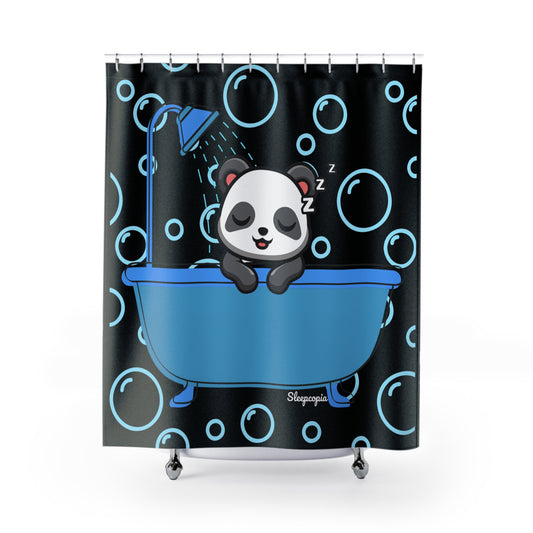 Sleepy Panda Shower Curtain, Bathroom Decor, Kids Room, Nursery Gift, Fun and Playful Vibe, Ideal for Baby Showers
