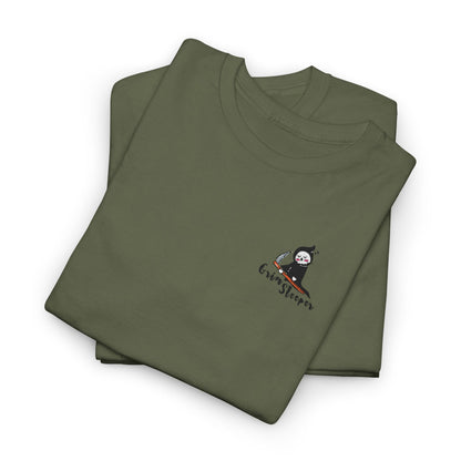 Grim Sleeper Embroidered Unisex Tee, Cool Halloween Cotton T-Shirt