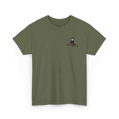 Grim Sleeper Embroidered Unisex Tee, Cool Halloween Cotton T-Shirt