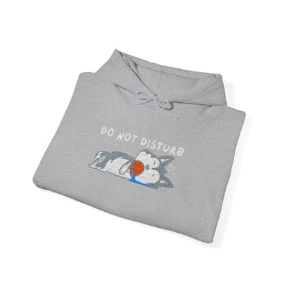 Do Not Disturb Cute Dog Sleeping Embroidered Hooded Sweatshirt