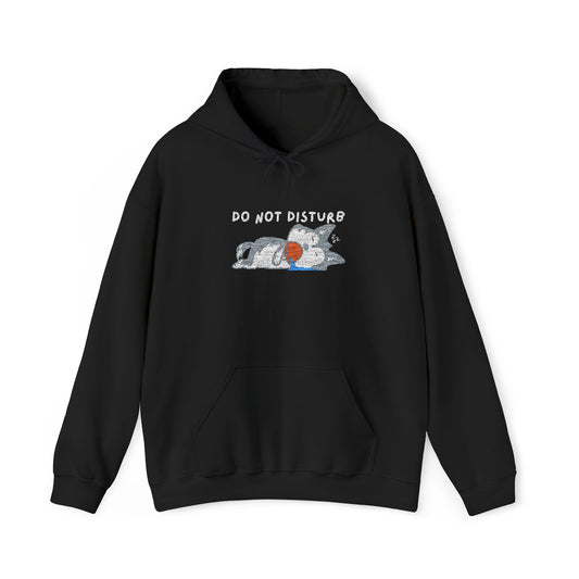 Do Not Disturb Cute Dog Sleeping Embroidered Hooded Sweatshirt